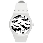 Deathrock Bats Round Plastic Sport Watch Medium