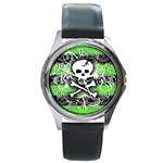 Deathrock Skull Round Metal Watch