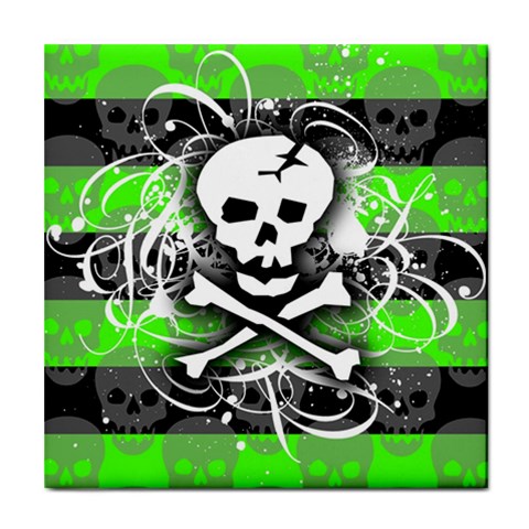 Deathrock Skull Tile Coaster from ArtsNow.com Front
