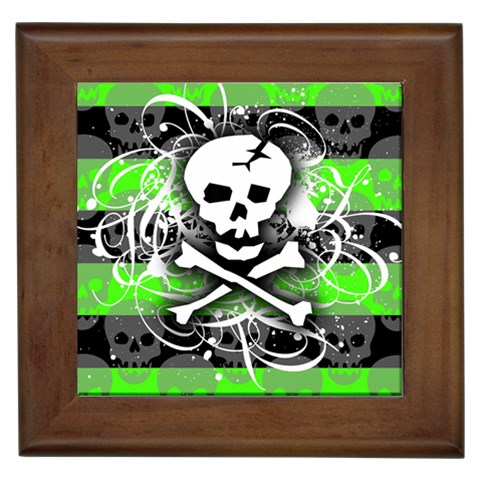 Deathrock Skull Framed Tile from ArtsNow.com Front