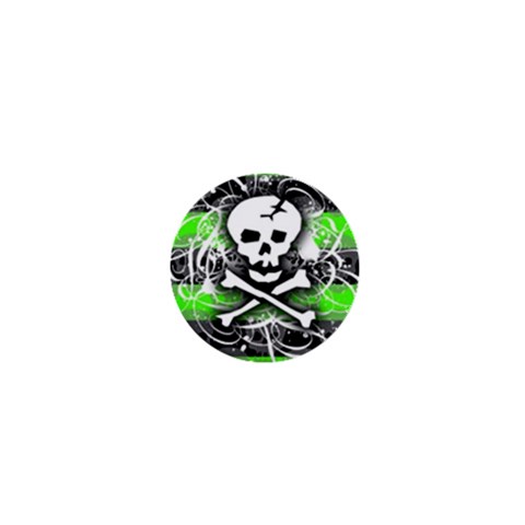 Deathrock Skull 1  Mini Button from ArtsNow.com Front