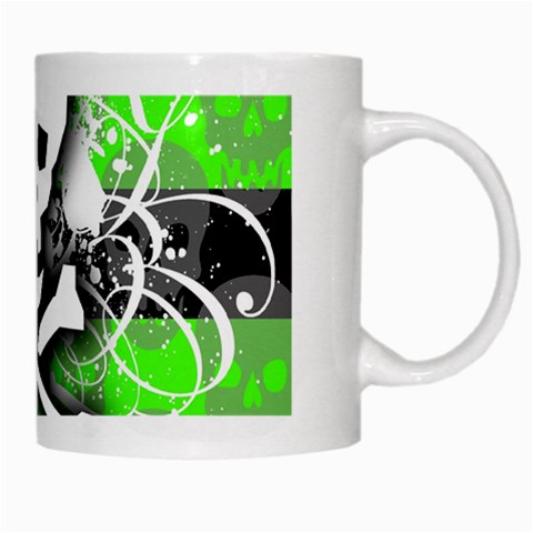 Deathrock Skull White Mug from ArtsNow.com Right