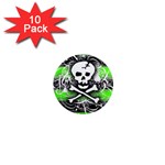 Deathrock Skull 1  Mini Magnet (10 pack) 