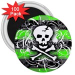 Deathrock Skull 3  Magnet (100 pack)