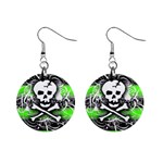 Deathrock Skull 1  Button Earrings