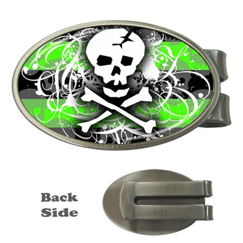 Deathrock Skull Money Clip (Oval) from ArtsNow.com Front