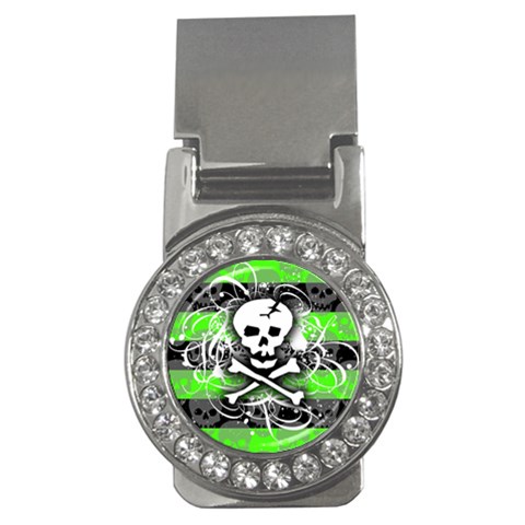 Deathrock Skull Money Clip (CZ) from ArtsNow.com Front