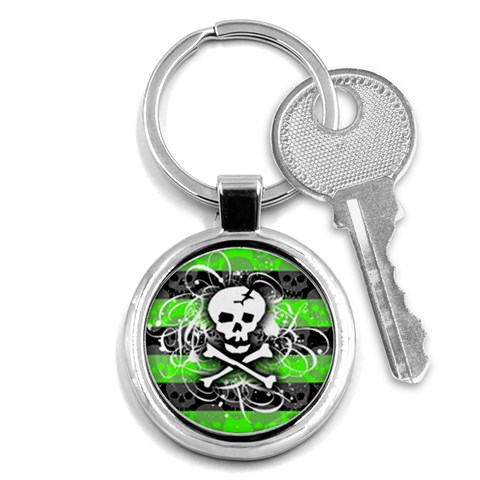 Deathrock Skull Key Chain (Round) from ArtsNow.com Front