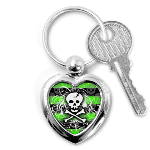 Deathrock Skull Key Chain (Heart) from ArtsNow.com Front