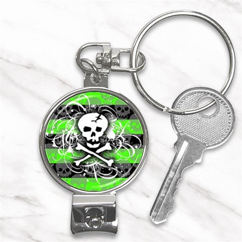 Deathrock Skull Nail Clippers Key Chain from ArtsNow.com Front