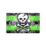 Deathrock Skull Sticker Rectangular (100 pack)