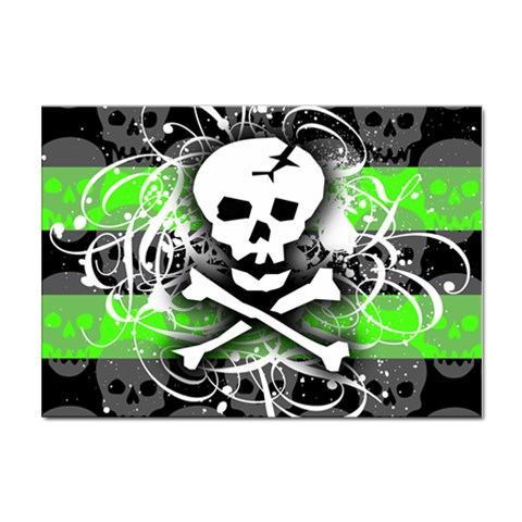 Deathrock Skull Sticker A4 (10 pack) from ArtsNow.com Front