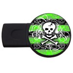 Deathrock Skull USB Flash Drive Round (2 GB)