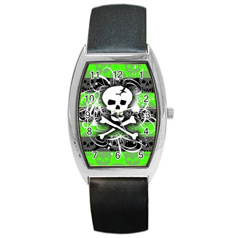Deathrock Skull Barrel Style Metal Watch from ArtsNow.com Front
