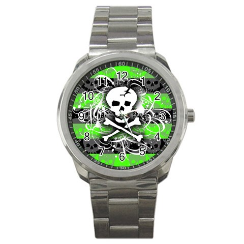 Deathrock Skull Sport Metal Watch from ArtsNow.com Front