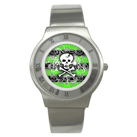 Deathrock Skull Stainless Steel Watch from ArtsNow.com Front