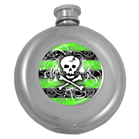 Deathrock Skull Hip Flask (5 oz) from ArtsNow.com Front