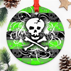 Deathrock Skull Round Ornament (Two Sides) from ArtsNow.com Front