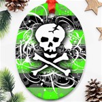 Deathrock Skull Oval Ornament (Two Sides)