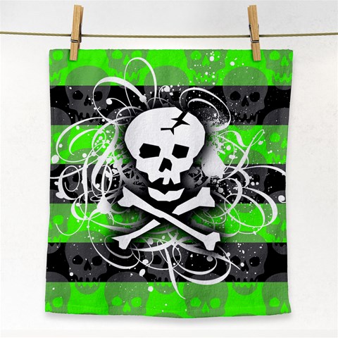 Deathrock Skull Face Towel from ArtsNow.com Front