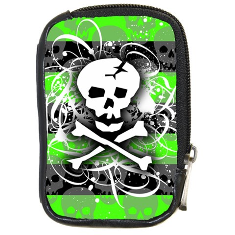 Deathrock Skull Compact Camera Leather Case from ArtsNow.com Front