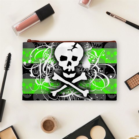 Deathrock Skull Cosmetic Bag (Medium) from ArtsNow.com Front