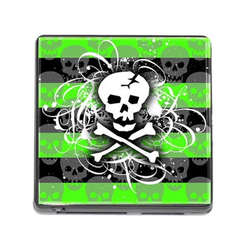Deathrock Skull Memory Card Reader with Storage (Square) from ArtsNow.com Front