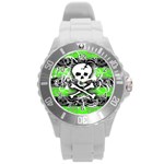 Deathrock Skull Round Plastic Sport Watch Large