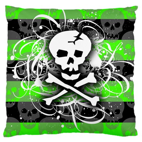 Deathrock Skull Large Cushion Case (Two Sides) from ArtsNow.com Front