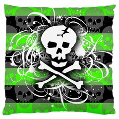 Deathrock Skull Large Cushion Case (Two Sides) from ArtsNow.com Front