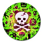 Deathrock Skull & Crossbones Round Mousepad