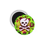 Deathrock Skull & Crossbones 1.75  Magnet