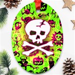 Deathrock Skull & Crossbones Ornament (Oval)