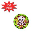 Deathrock Skull & Crossbones 1  Mini Button (100 pack) 