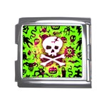 Deathrock Skull & Crossbones Mega Link Italian Charm (18mm)