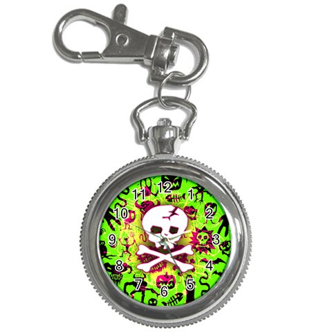 Deathrock Skull & Crossbones Key Chain Watch from ArtsNow.com Front