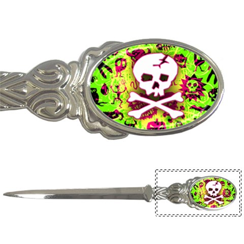 Deathrock Skull & Crossbones Letter Opener from ArtsNow.com Front