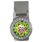 Deathrock Skull & Crossbones Money Clip (CZ)