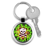 Deathrock Skull & Crossbones Key Chain (Round)