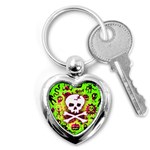 Deathrock Skull & Crossbones Key Chain (Heart)