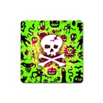 Deathrock Skull & Crossbones Magnet (Square)