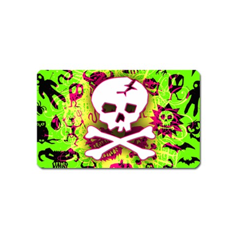 Deathrock Skull & Crossbones Magnet (Name Card) from ArtsNow.com Front