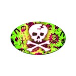 Deathrock Skull & Crossbones Sticker Oval (100 pack)