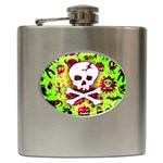 Deathrock Skull & Crossbones Hip Flask (6 oz)