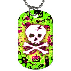 Deathrock Skull & Crossbones Dog Tag (Two Sides) from ArtsNow.com Front