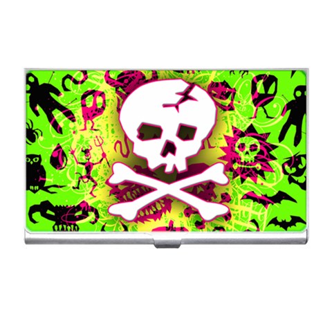 Deathrock Skull & Crossbones Business Card Holder from ArtsNow.com Front