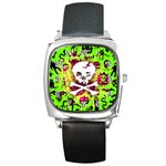 Deathrock Skull & Crossbones Square Metal Watch