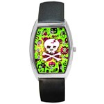 Deathrock Skull & Crossbones Barrel Style Metal Watch