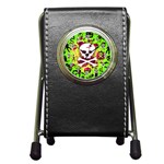 Deathrock Skull & Crossbones Pen Holder Desk Clock