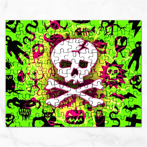 Deathrock Skull & Crossbones Jigsaw Puzzle (Rectangular) from ArtsNow.com Front